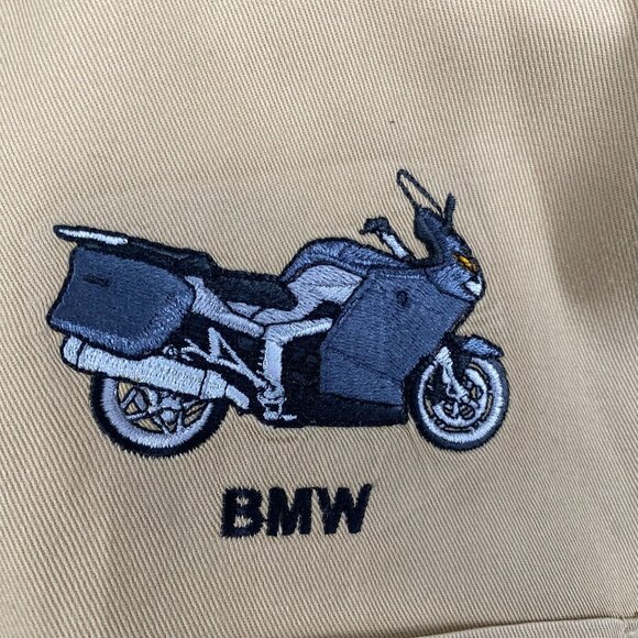 BMW Embroidered Shirt Large Tan UltraClub Button-Down 100% Cotton BMW Casual - Picture 6 of 10